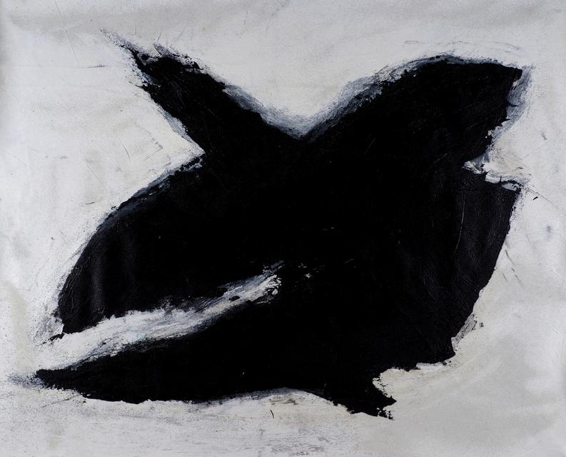 Schnee 2 / Snow 2 - 2025 | 70x55cm | acrylic, oil, glass particles on canvas